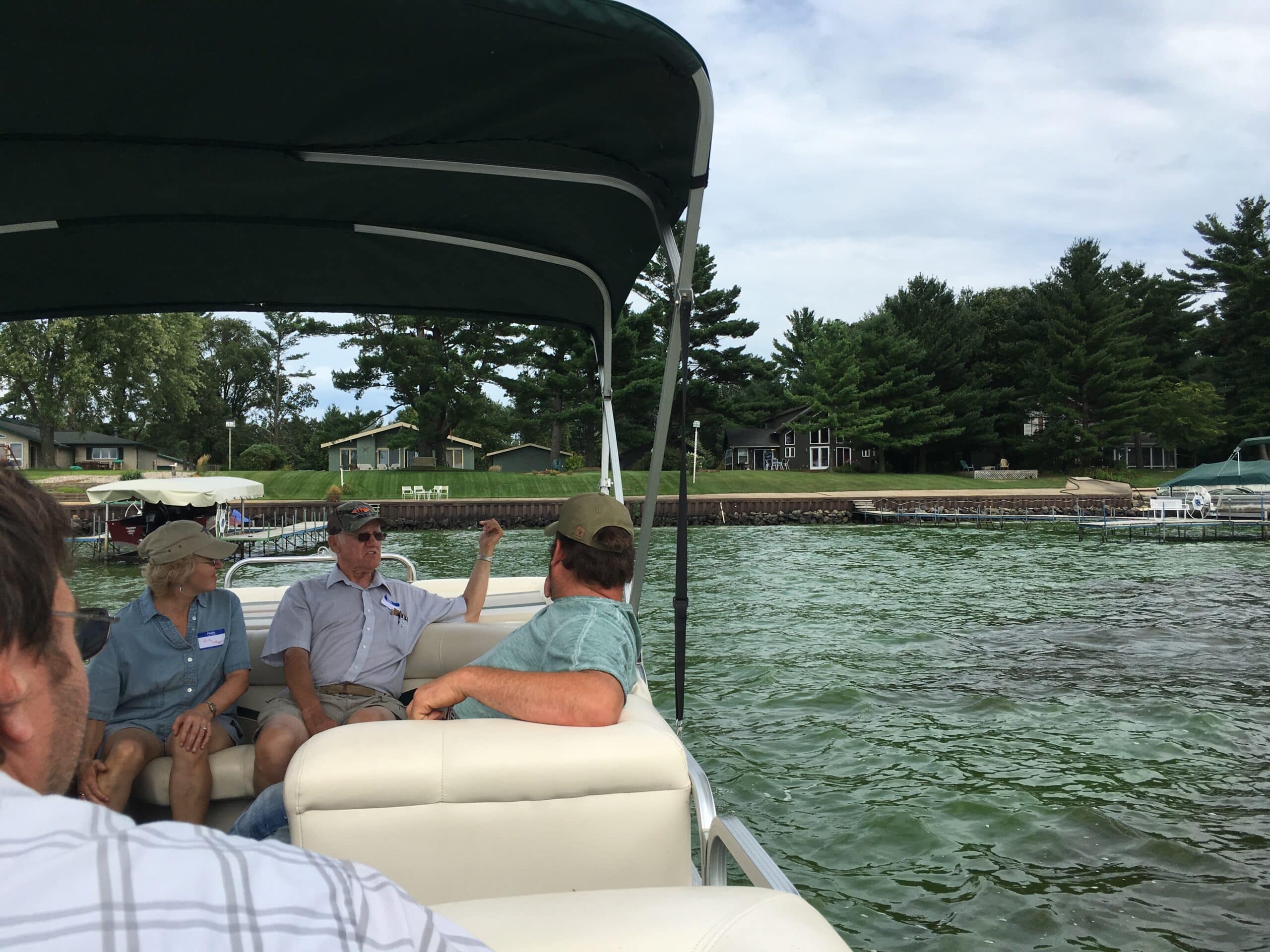 Petenwell & Castle Rock Stewards entertain members of Farmers of Mill Creek Watershed Council on the lake.