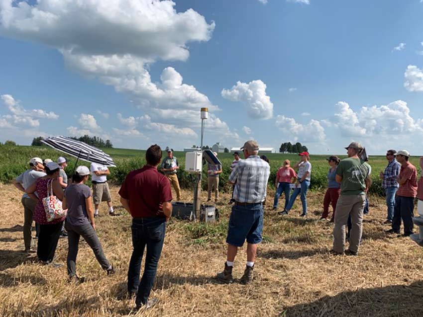 Iowa State graduate students learning about saturated buffers