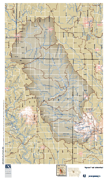 ioway creek watershed map