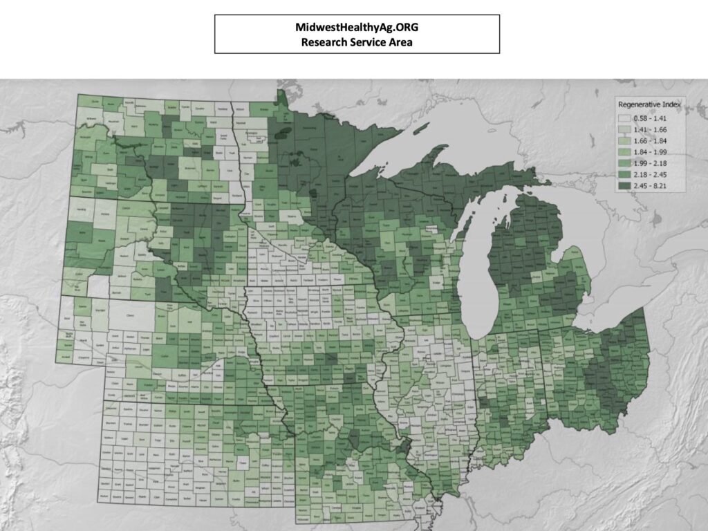 Midwest Healthy Ag service area map