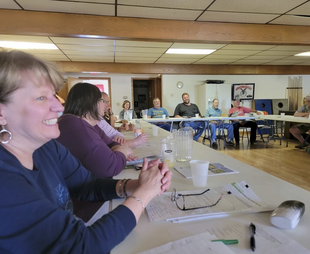 Members of the Bad Axe River, Tainter Creek and Coon Creek watershed councils meet together.