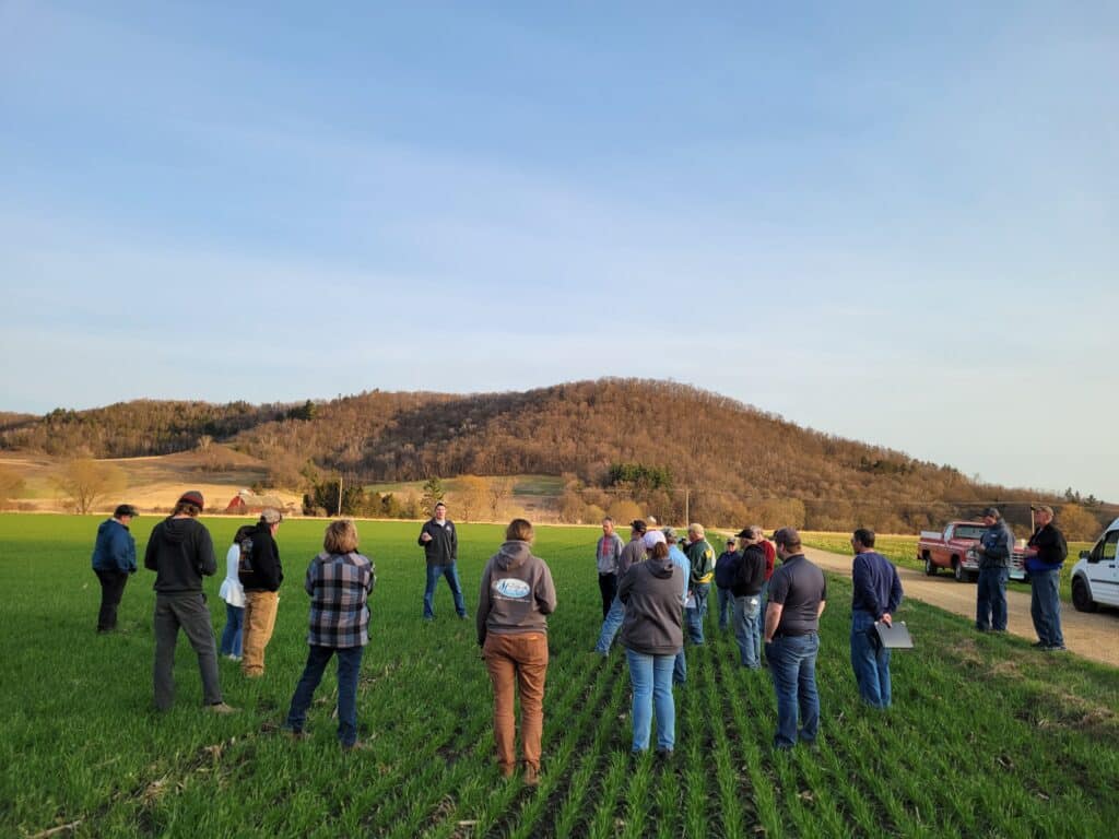 Coon Creek Community Watershed Council learns about the practice and profitability of cover crops.
